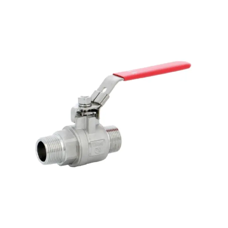 Vanne a tournant spherique inox 2 pieces male male pn63 BSP 709